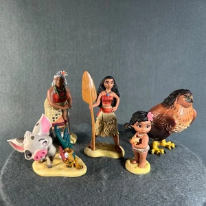 Lote de figuras de PVC para adorno de pasteles de Disney Moana Hawk Maui Tala HeiHei Pua - Imagen 1 de 17