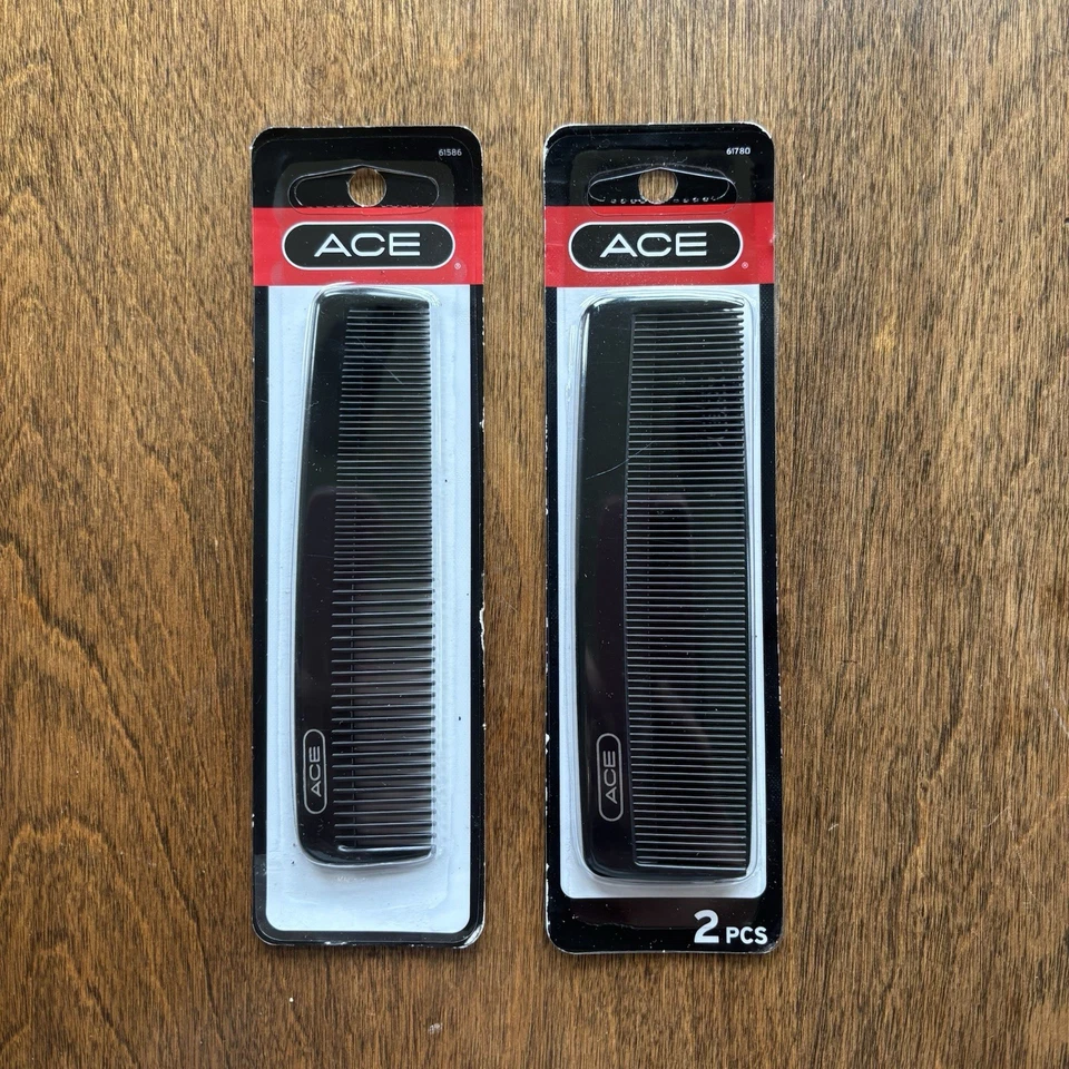 ACE Gd61586 Classic Men's Black All Purpose Pocket Comb per 3 Combs