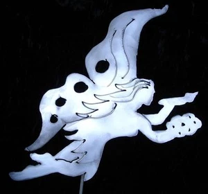 Fairy Flower Painter Metal Garden Yard Pond Art Stake - Picture 1 of 1