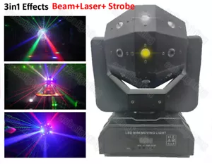 DJ Disco 3in1 Beam Laser Strobe led moving head stage lighting Party Club Lasers - Picture 1 of 6
