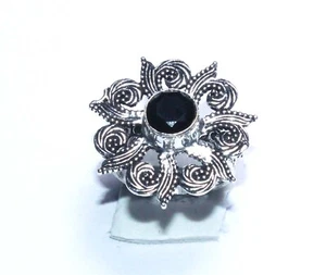 Beautiful Black Onyx Gemstone Handmade Ring Jewelry Ring Size 8 Inches - Picture 1 of 5