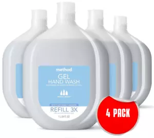 Method Gel Hand Soap Refill Sweet Water Recyclable Bottle 34 oz. - 4 PACK - Picture 1 of 6