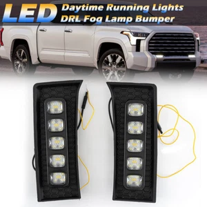 10 LED DRL Indicator Signal Daytime Running Fog light Fits Toyota Tundra 2022-23 - Picture 1 of 10