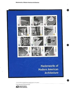 USA 2005 FULL SHEET MODERN AMERICAN ARCHITECTURE ON COMMERATIVE PANEL - Picture 1 of 2
