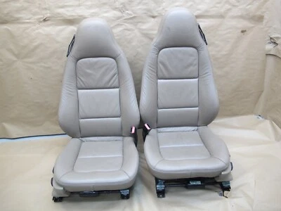 🥇00-02 BMW E36/7 Z3 SET OF 2 LEFT & RIGHT HEATED LEATHER SEAT SAND BEIGE OEM Foto 1 de 4