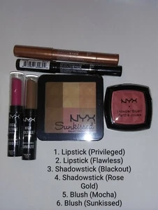 Nyx Make up lot - Eyeshadows, Blush, Lipsticks - 6 pieces - Bild 1 von 4