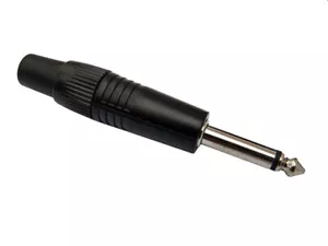 Klinkenstecker 6,3 mm Klinke Stecker 6,3mm, mono, schwarz - Bild 1 von 11