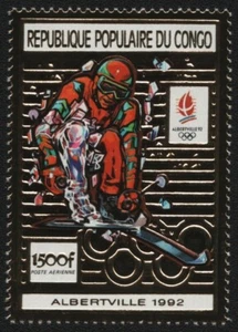 Congo-Brazzaville 1991 - Mi-N.o 1254 A ** - Estampillada sin montar o nunca montada - Oro - Olympia - Imagen 1 de 1