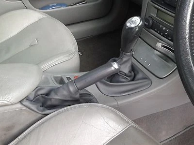 passen  Renault Laguna Mk2 2001-2004 Handbremse Leder & Knopf Abdeckung schwarz - Bild 1 von 3