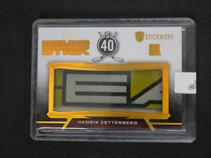 HENRIK ZETTERBERG 2015-16 ITG STICKWORK HOCKEY GOLD SPECTRUM GAME-USED STICK 1/1