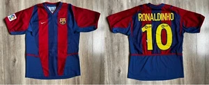 Barcelona Home football shirt 2002/2003 Jersey Nike Soccer Spain # Ronaldinho 10 - Picture 1 of 11
