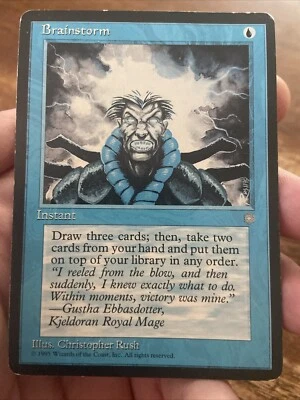 Brainstorm Ice Age MTG Alter/Altered Art - Image 1 of 2