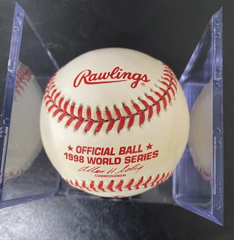 1998 World Series Official Rawlings MLB Baseball - In Case Yankees vs. Padres Cover