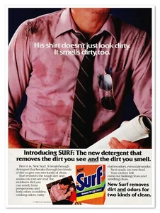 Publicidad impresa detergente para surf elimina suciedad y olores vintage 1986 anuncio de revista - Imagen 1 de 4