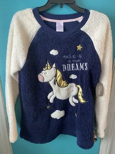 Secret Treasures Unicorn Blue and White Sweater New - Picture 1 of 7