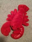 043 Vintage Cape Cod Stuffed Red Lobster Toy Cute 13" 