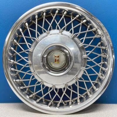 ONE 1986-1988 Oldsmobile Calais / Firenza # 4102 13" Wire Wheel Cover # 22534706 - Image 1 of 4