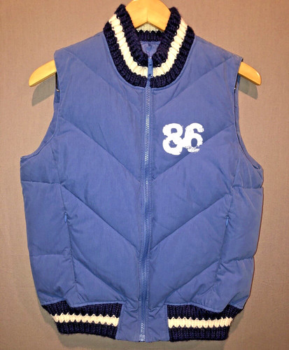 UNDERCOVER Gilet vintage donna Victorias Secret vero rosa amore piumino blu XS S