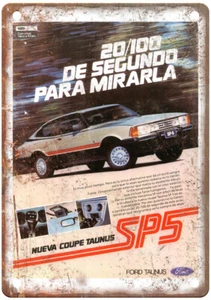 Vintage 1983 Ford Taunus SP5 Coupe Ad Retro Look Metal Sign A8910 - Picture 1 of 2