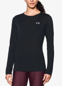 Under Armour L37946 Women's Black UA Tech Long Sleeve T Shirt Size Large - Picture 1 of 3
