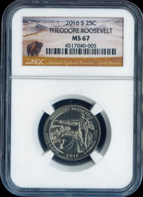 2016-S Theodore Roosevelt Quarter NGC MS67 Quality - Image 1 of 2