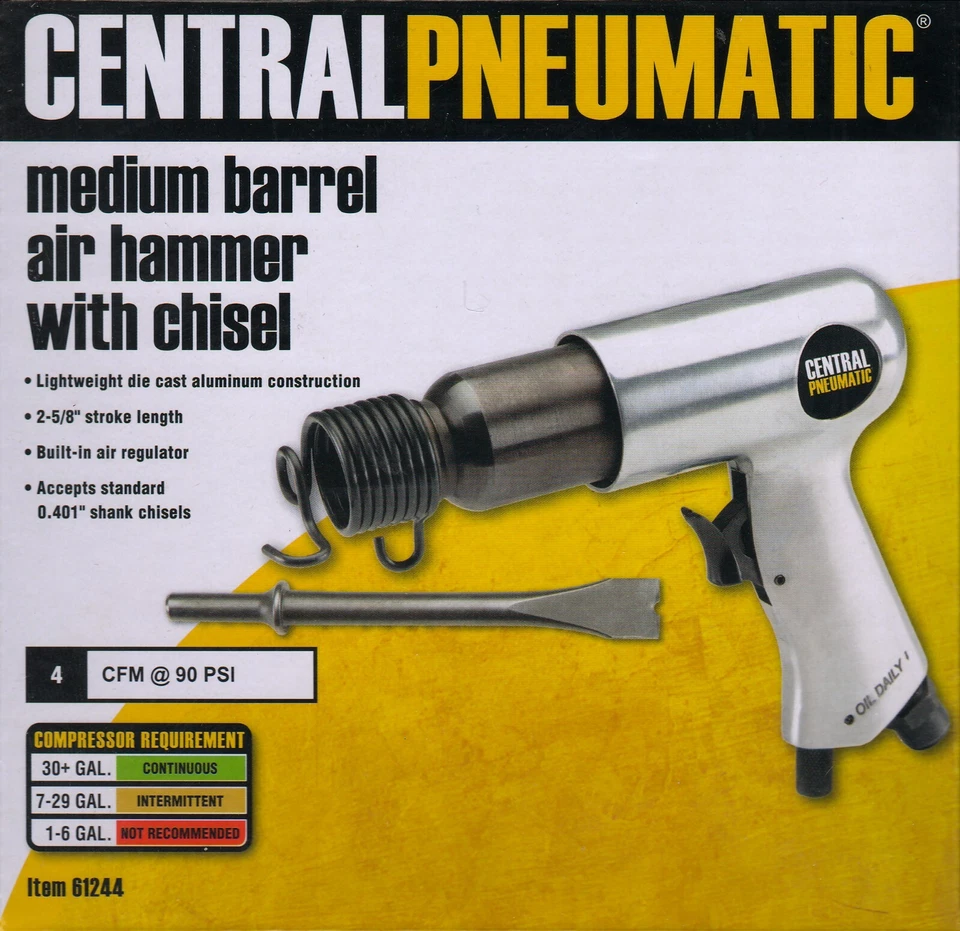 Central Pneumatic Medium Barrel Air Impact Hammer 61244