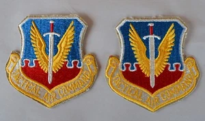 2 US Military Air Force Sew On Patches Tactical Air Command Wings & Sword - Picture 1 of 4