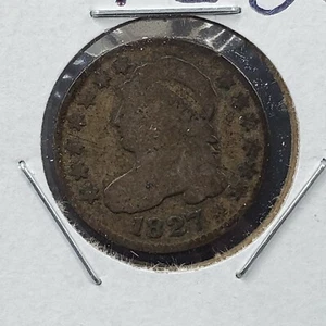 1827 10c Capped Bust Silver Dime Coin Choice AG About Good / G Good Circulated - Picture 1 of 4