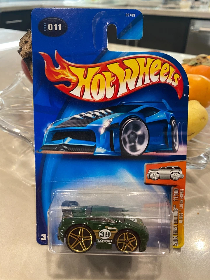 2004 Hot Wheels #11 Prima Edizione 11/100 Blings Lotus Esprit Verde W / Oro Pr5 - Immagine 1 di 1