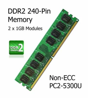 4GB Kit DDR2 Memory Upgrade Gigabyte GA-MA785GM-US2H M/B Non-ECC PC2-6400U - Image 1 of 2
