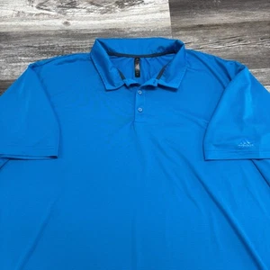 Adidas Ottoman Striped Blue Mens 6XL Short Sleeve Performance Golf Polo Shirt - Picture 1 of 8