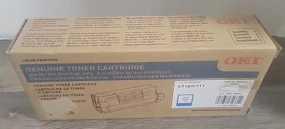 OKI Genuine C710 C711 Cyan Toner 44318603 OEM Original Okidata - Image 1 of 4