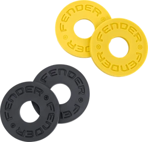 Fender Third Man Records Black & Yellow Strap Blocks Lock System (4-Pack) - Picture 1 of 1