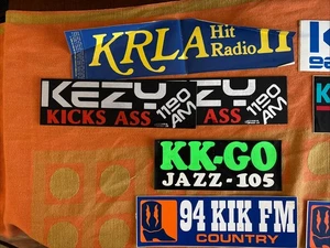Vintage 80’s Los Angeles Radio Station Autoaufkleber 10 Stück sortiert - Bild 1 von 2