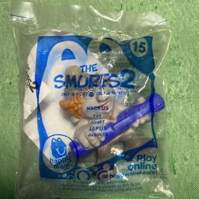 McDonald’s Happy Meal Toy The Smurfs 2 Novo na Bolsa 2013 Bolsa #15 Hackus - Imagem 1 de 2