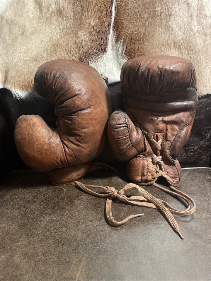 Vintage Boxing Gloves for Display Circa 1940s-1950s - Image 1 of 1