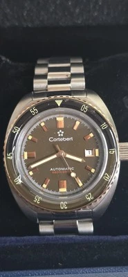Cortebert Cognac, relógio automático data 42mm pulseira de aço inoxidável 20mm - Imagem 1 de 4