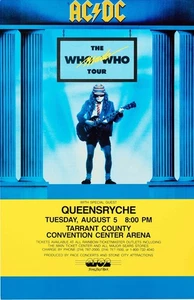 AC DC 1986 Fort Worth, TX Framed Concert Poster - Picture 1 of 2