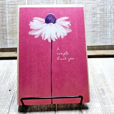 Tarjeta de agradecimiento American Greetings roja margarita en relieve simple Foto 1 de 4