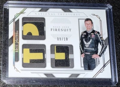 2021 Panini National Treasures Erik Jones Race Used Firesuit Game Used 09/10 - Image 1 of 2