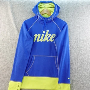 Nike Pullover Hoodie Mens M Blue Green Sweatshirt Running Athletic Activewear - Picture 1 of 3