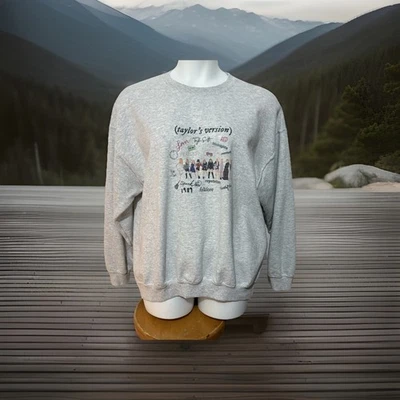 Sudadera Taylor Swift Album XL Gris Mezcla Pesada Gildan Pullover Mangas Largas Foto 1 de 4