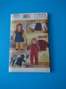 VOGUE CRAFT PATTERN 9866 18 INCH DOLL CLOTHES "Back to school clothes" - UNCUT - Picture 1 of 6