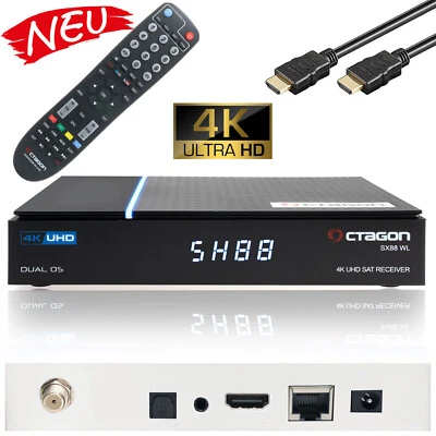 Octagon SX88 WL V2 4k UHD SAT-Receiver PVR HEVC Multistream Sat DVB-S2 Receiver - Bild 1 von 4