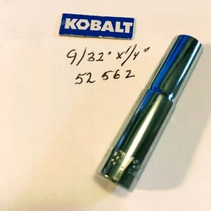 Kobalt 9/32" x 1/4" Dr Deep Chrome Socket 6 Pt # 52562 Free USA Shipping - Picture 1 of 3
