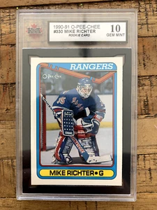 Mike Richter 1990-91 O-Pee-Chee OPC #330 Rookie Card KSA 10 Gem Mint - Picture 1 of 2