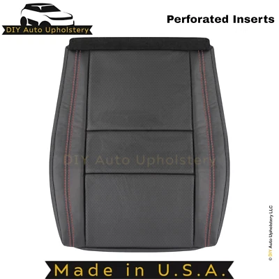 2011-2025 For Dodge Durango Genuine Leather Driver Bottom Cover Black-Red Stitch - Image 1 of 4