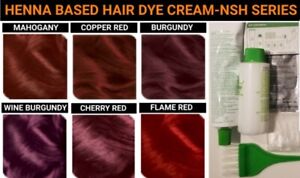 WINE BURGUNDY HENNA HAIR DYE CREAM-COLOR GRAY HAIR OR CHANGE HAIR COLOR AT HOME