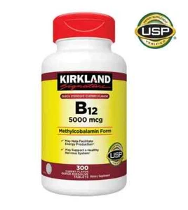 Kirkland Signature Quick Dissolve B-12 5000 mcg b12 300 Tablets Exp 05/2027 - Picture 1 of 2