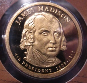 2007-S  James Madison Presidential Dollar $1 Proof Coin - San Francisco - Picture 1 of 2
